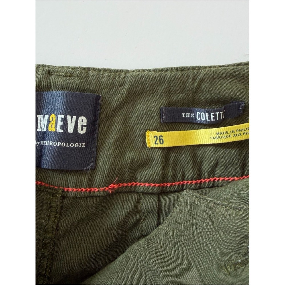 Anthropologie Maeve Pants Womens 26 The Colette Green Wide Leg Crop - Picture 3 of 10